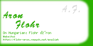 aron flohr business card